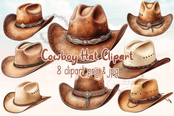 Download Cowboy Hat Watercolor Clipart - Cowboy hat Collection