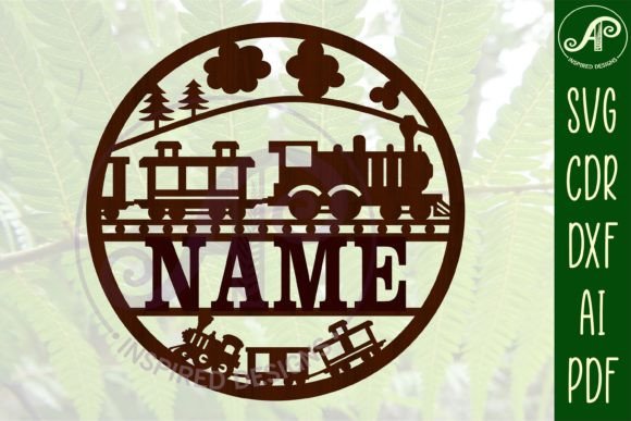 Download Train Name Sign SVG Cut File - Premium Resources