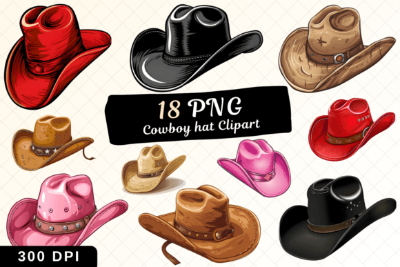 Download Cowboy Hat Clipart Bundle, Cowboy Bundle - Cowboy hat Collection