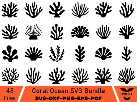 Download Coral Ocean SVG Bundle, Coral Silhouette - Ocean svg Collection