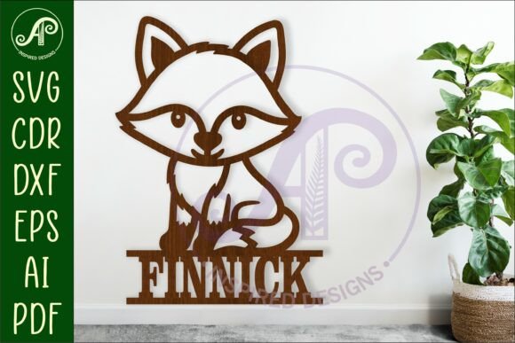 Download Cute Woodland Fox Name Sign Svg Laser - Fox name sign svg Collection