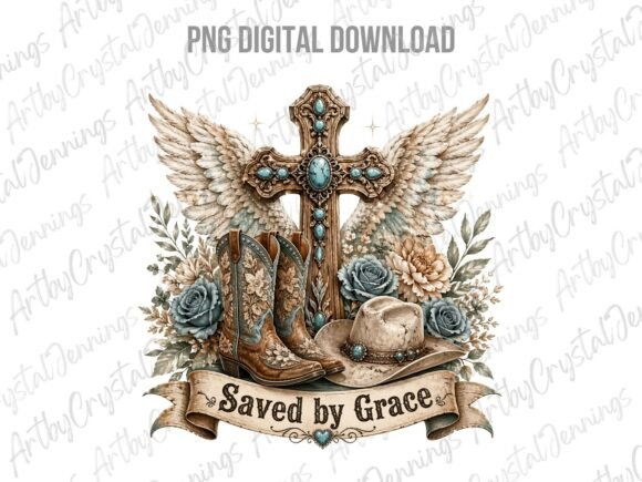 Download Religious Western Hat &amp; Boots with Cross - Premium Resources