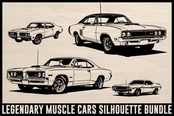 Download Classic Muscle Car Silhouette Pack - Premium Resources
