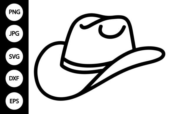 Download Outline Cowboy Hat SVG, Coloring Page - Cowboy hat Collection